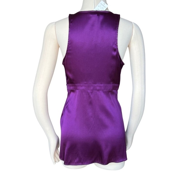 Express Women's Purple Goddess Style Tank Top With Jeweled Neckline Size M NWT - Picture 8 of 9
